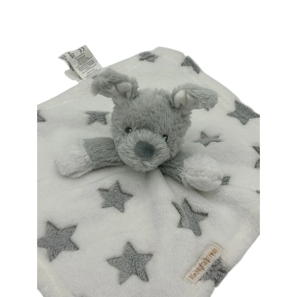 Blankets and Beyond Baby‎ Lovey Gray Puppy Stars Security Blanket 14 by 14